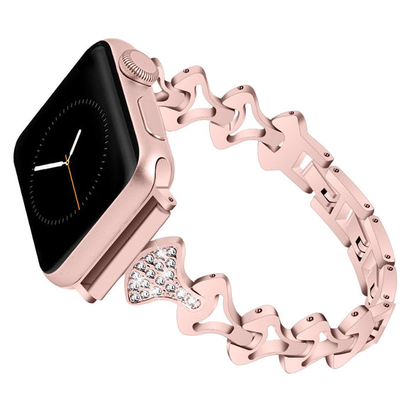 Correa de Metal con Diamantes Incrustados