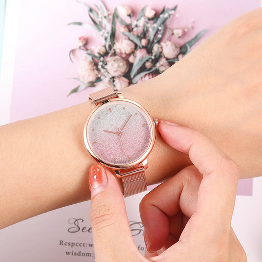 Reloj de mujer con correa fina en oro rosado - Image 3