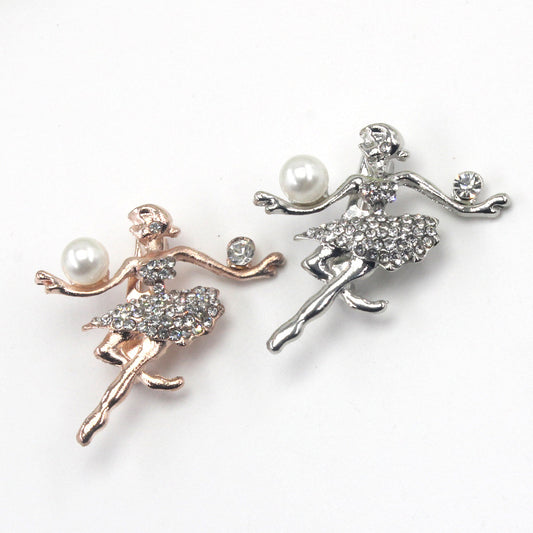 Broche Bailarina Brillante con Cristales