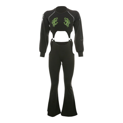 Jumpsuit Largo Bordado con Mangas Largas - Image 39