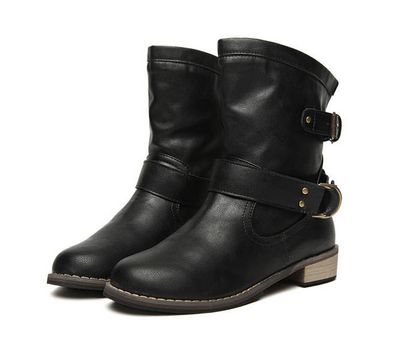 Botines de Tacón Bajo Estilo Europeo y Americano - Image 13