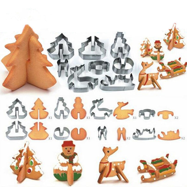 Juego de 8 Moldes para Postres Navideños
