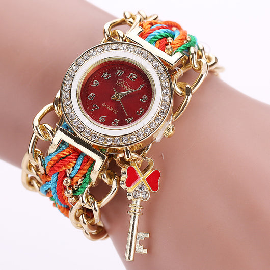 Reloj de Dama Estilo Étnico con Correa Tejida - Image 9