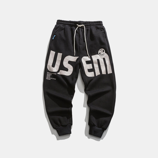Pantalones Deportivos Rectos Oversize de Tela Gruesa