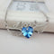 Crystal Heart Necklace-Love Wing Angel Light Azul