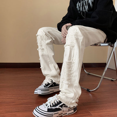 Pantalones Vaqueros Rotos Slim Bootcut para Hombre - Image 7