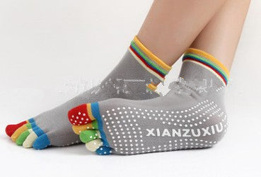 Calcetines de Yoga con Dedos Separados - Algodón Premium con Masaje y Estampado - Image 9
