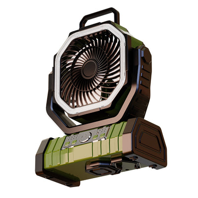 Ventilador Portátil con Luz LED Recargable para Exteriores - Image 7
