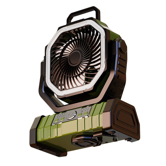 Ventilador Portátil con Luz LED Recargable para Exteriores - Image 7
