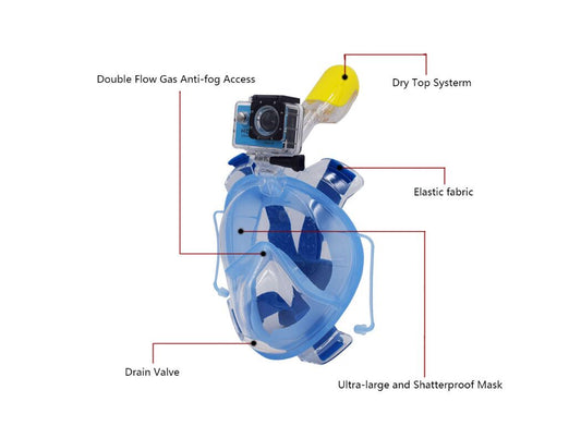 Máscara de Buceo Integral Antivaho Compatible con GoPro - Image 2