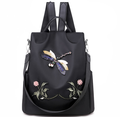 Mochila Oxford con Bordados Artesanales