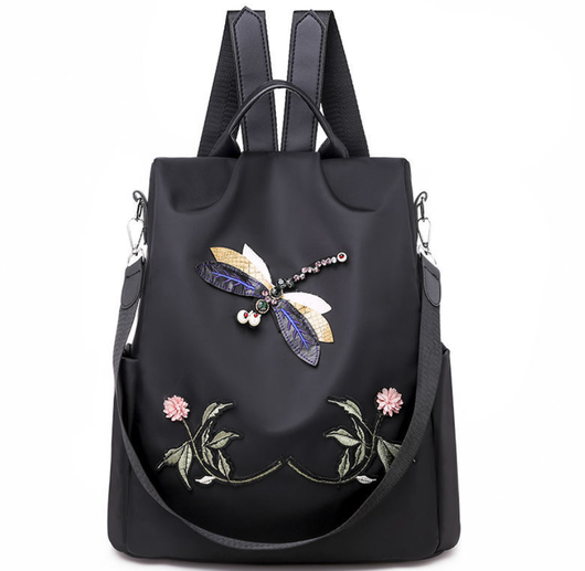 Mochila Oxford con Bordados Artesanales