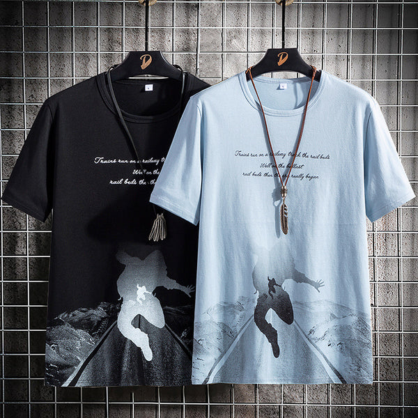 Camiseta Casual Cuello Redondo Manga Corta