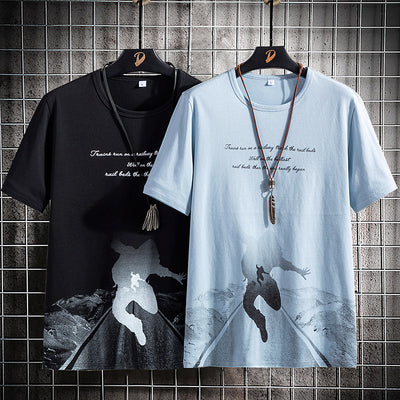 Camiseta Casual Cuello Redondo Manga Corta