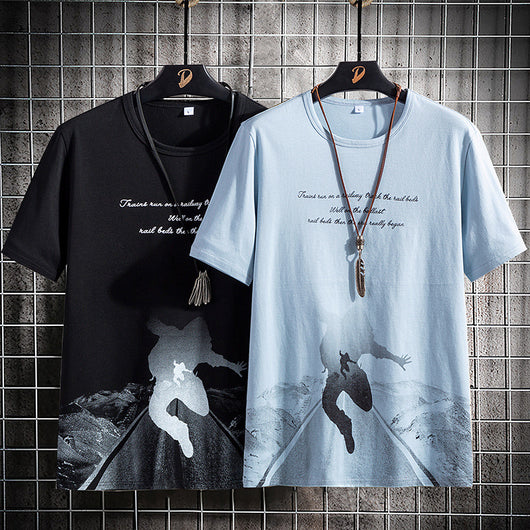 Camiseta Casual Cuello Redondo Manga Corta