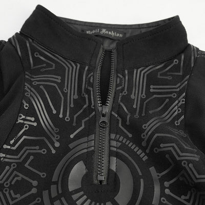 Remera Estampada Cuello Alto Manga Larga Súper Corta - Image 18