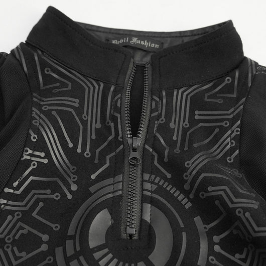 Remera Estampada Cuello Alto Manga Larga Súper Corta - Image 18