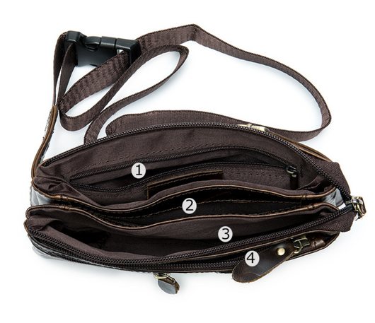 Bolsa Retro de Cuero para Hombre - Mensajero de Estilo Vintage - Image 5