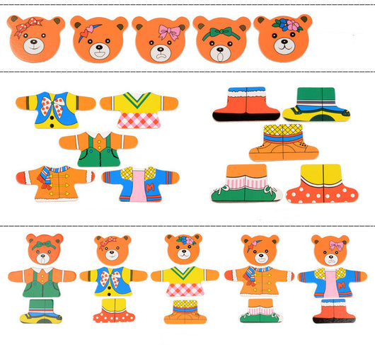 Oso de Madera para Vestir - Puzzle Educativo Infantil - Image 9