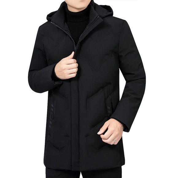 Abrigo de Algodón para Hombre Maduro - Chaqueta de Invierno Casual