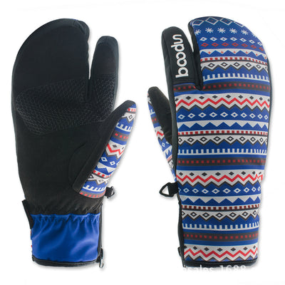 Guantes de Esquí Térmicos Tres Dedos - Abrigo Extremo para Deportes de Nieve - Image 13