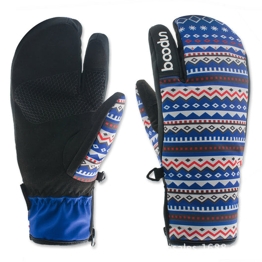 Guantes de Esquí Térmicos Tres Dedos - Abrigo Extremo para Deportes de Nieve - Image 13
