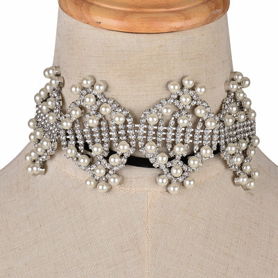 Collar de Perlas con Cristales Brillantes - Image 4