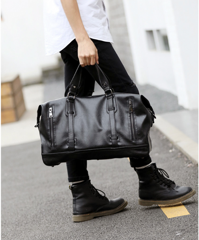 Bolso de Viaje de Cuero para Hombre - Maletín Multifuncional de Gran Capacidad - Image 9