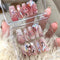 Puntas de Uñas Durazno Rum - Acabado Blanco Avanzado Personalizable