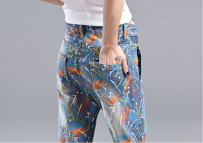 Pantalones Harem Cintura Alta con Estampado Artístico - Image 15
