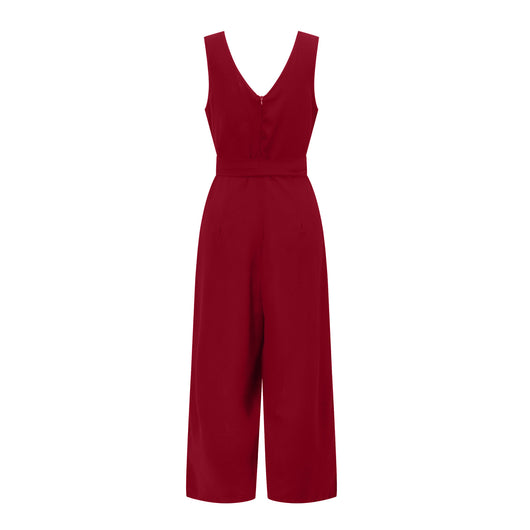 Jumpsuit con Escote en V, Halter y Cinturón - Image 7