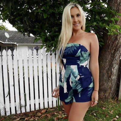 Mono Playsuit Estampado para Verano con Escote en V - Image 4