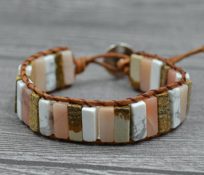 Pulsera Chakra de Piedras Naturales - Tejida en Cuero con Cuentas Multicolor - Image 19