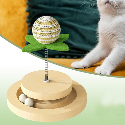 Juguete Interactivo para Gatos con Rascador de Sisal y Pista de Pelotas - Image 7