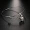 Pulseira difusora de óleo essencial, joia DIY, pulseira de pedra vulcânica, prateada