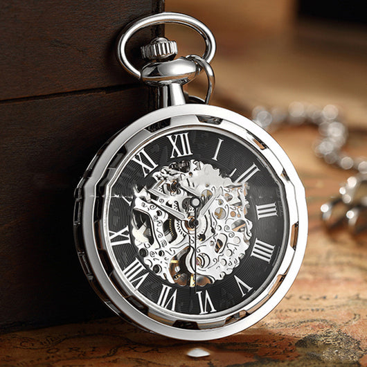 Reloj de Bolsillo Dorado Transparente con Diseño Hueco - Image 5