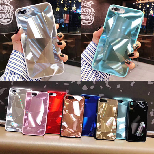 Funda para teléfono con espejo romboidal