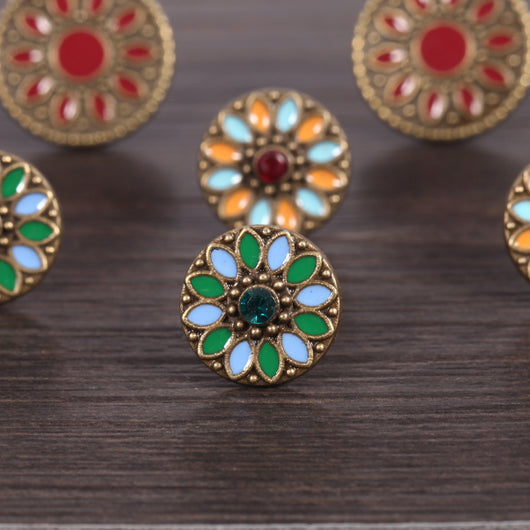Aretes Gota de Color con Diamantes - Image 3
