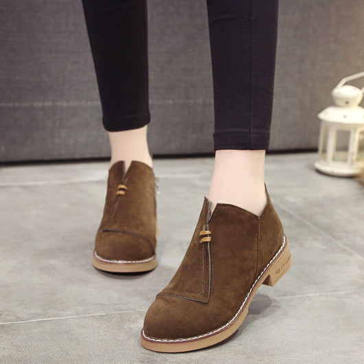 Botas Martin Cortas Mujer Estilo Británico Mate con Suela Gruesa - Image 6