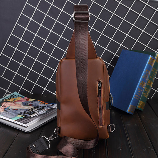 Bolsa Pecho de Cuero para Hombre Estilo Retro - Image 5