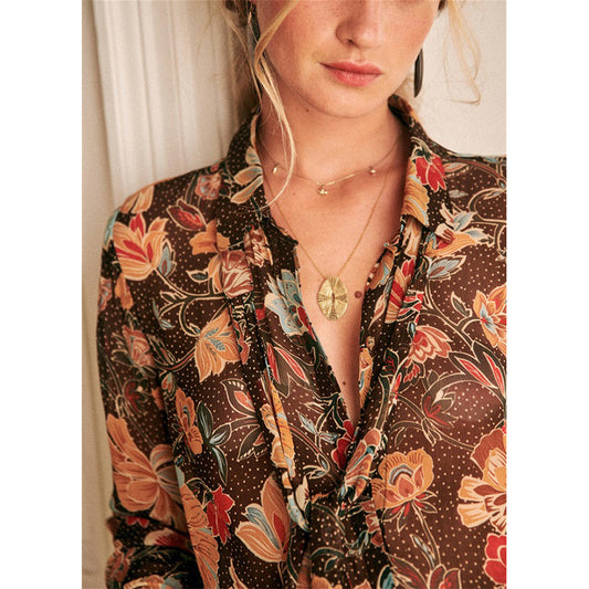 Blusa Romántica Floral Estilo Retro Francés - Image 2