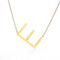 Fabulous Rose Dorado Plated Stainless Steel Initial Letter Pendant Necklace Dorado E