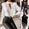 Blusa V-neck con Volantes y Botones de Metal