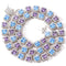 Collar de Circón Azul Púrpura 10mm - Elegancia Geométrica