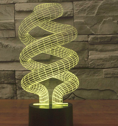 Lámpara 3D Espiral de Ahorro Energético - Luz Nocturna Romántica y Creativa - Image 6