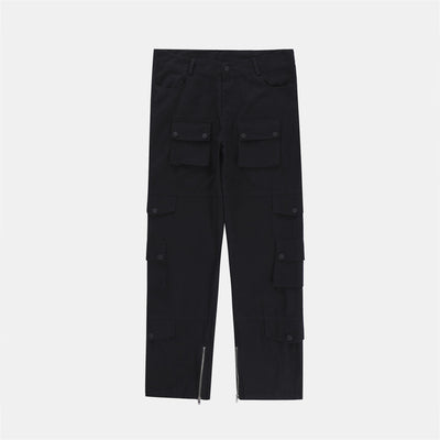 Pantalones Rectos con Abertura Lateral y Dobladillo Suelto - Image 4