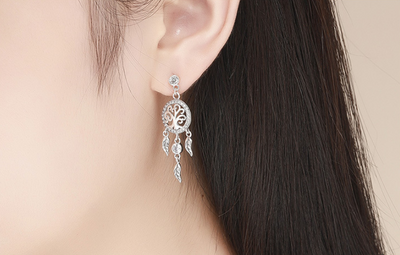 Aretes Atrapasueños Plata 925 Hipoalergénicos - Diseño Europeo Elegante - Image 4