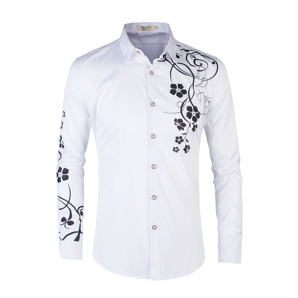 Men's Slim Fit Korean Long Sleeve Shirt