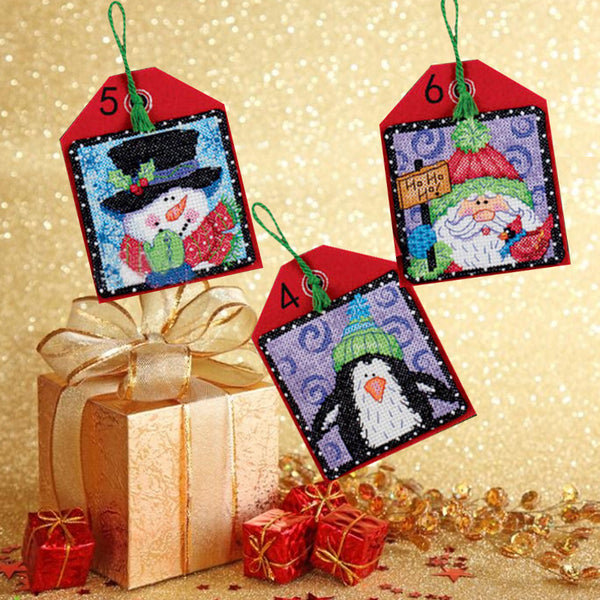 Kit de Punto de Cruz Árbol de Navidad para Colgar