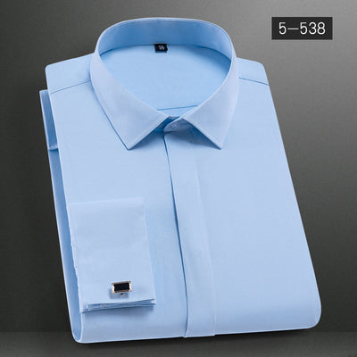 Camisa Francesa Manga Larga Slim Fit para Hombre - Image 3